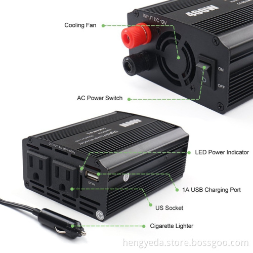 400W 12V 120V DC to AC power inverter